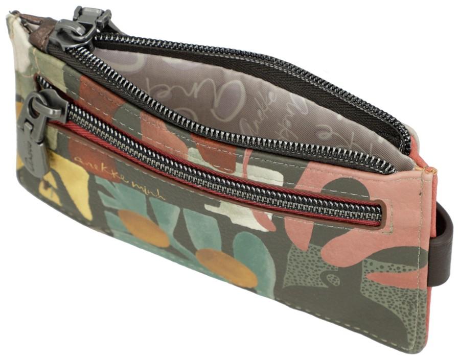 Anekke Kartenbörse Muse bestickt aufklappbar Print