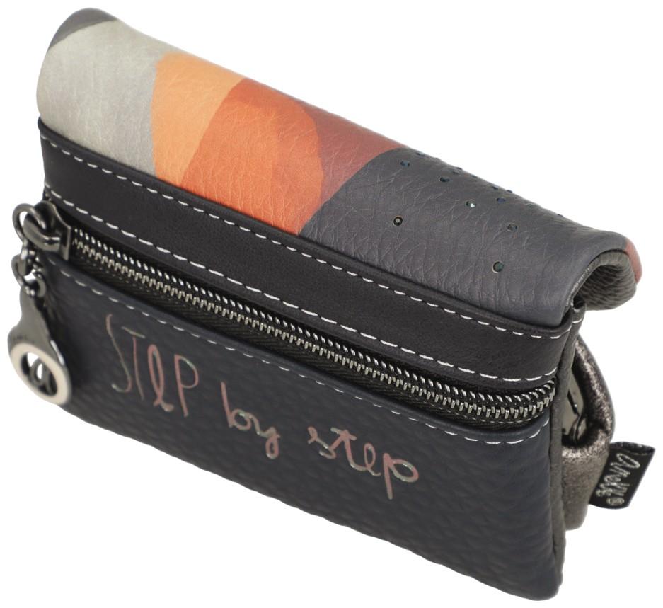 Anekke Kisslockbörse rot Glitzersteine Muse metallic Eikon Überschlag