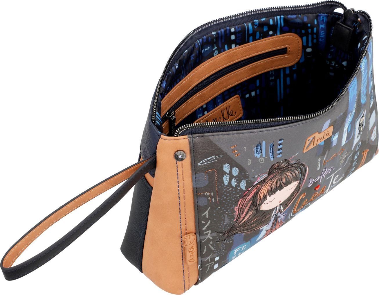 Anekke Kosmetiktasche Contemporary Japan blau Handschlaufe