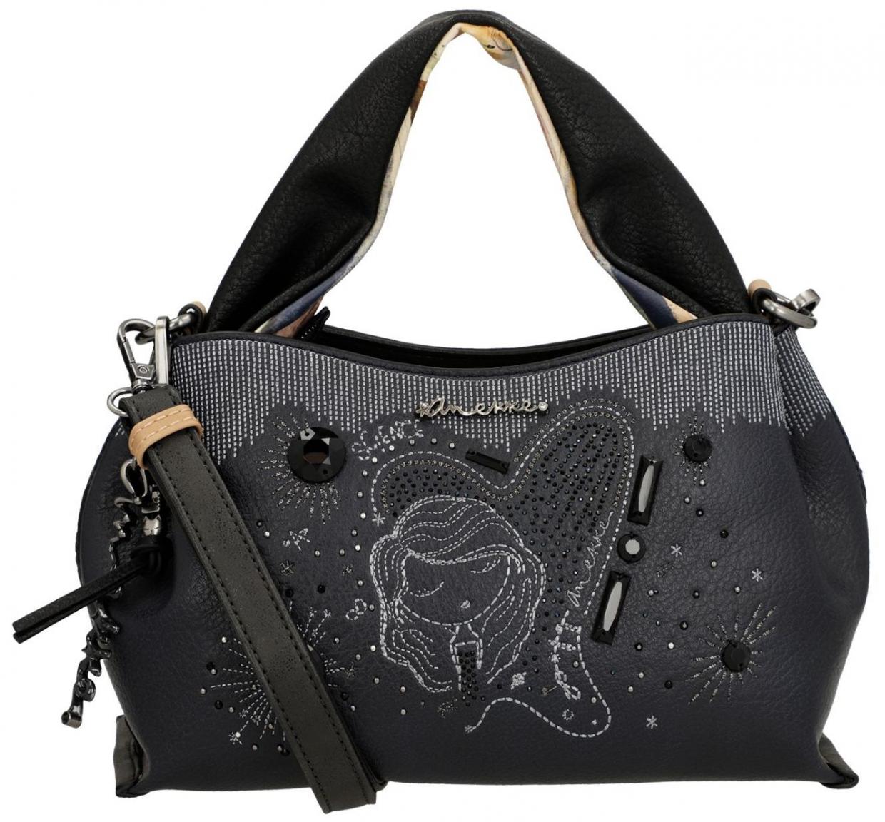 Anekke Kurzgrifftasche Baguettestil Hollywood Studio Navy