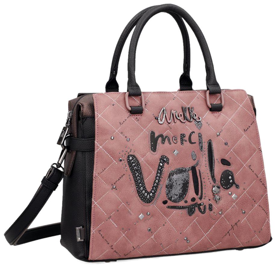 Anekke Kurzgrifftasche Mademoiselle Parisian Altrosa abgesteppt