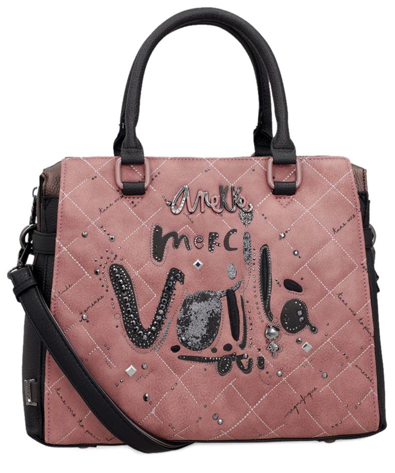 Anekke Kurzgrifftasche Mademoiselle Parisian Altrosa abgesteppt