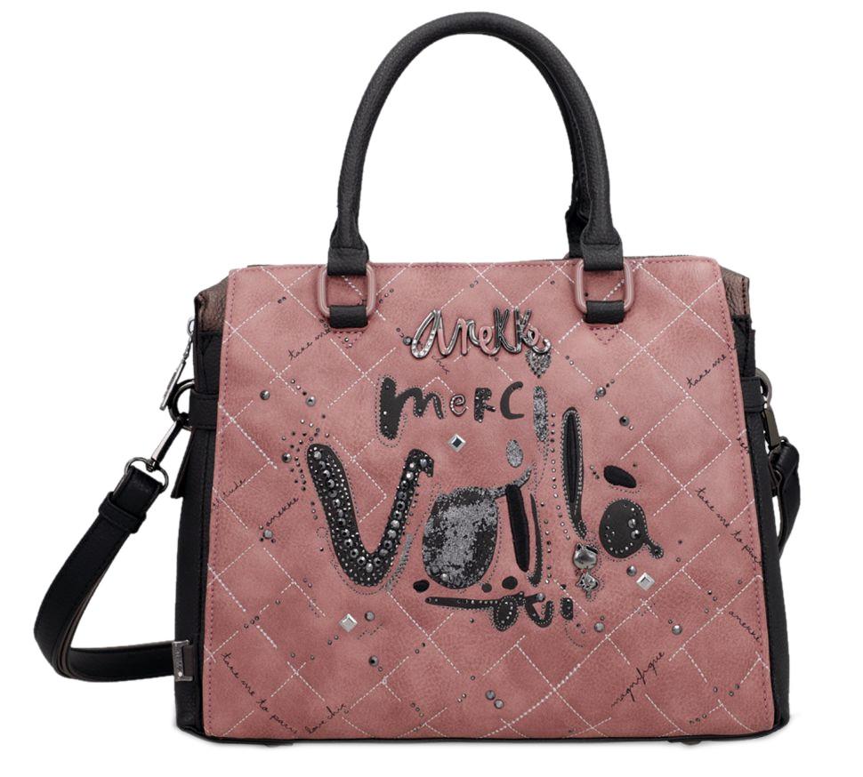 Anekke Kurzgrifftasche Mademoiselle Parisian Altrosa abgesteppt