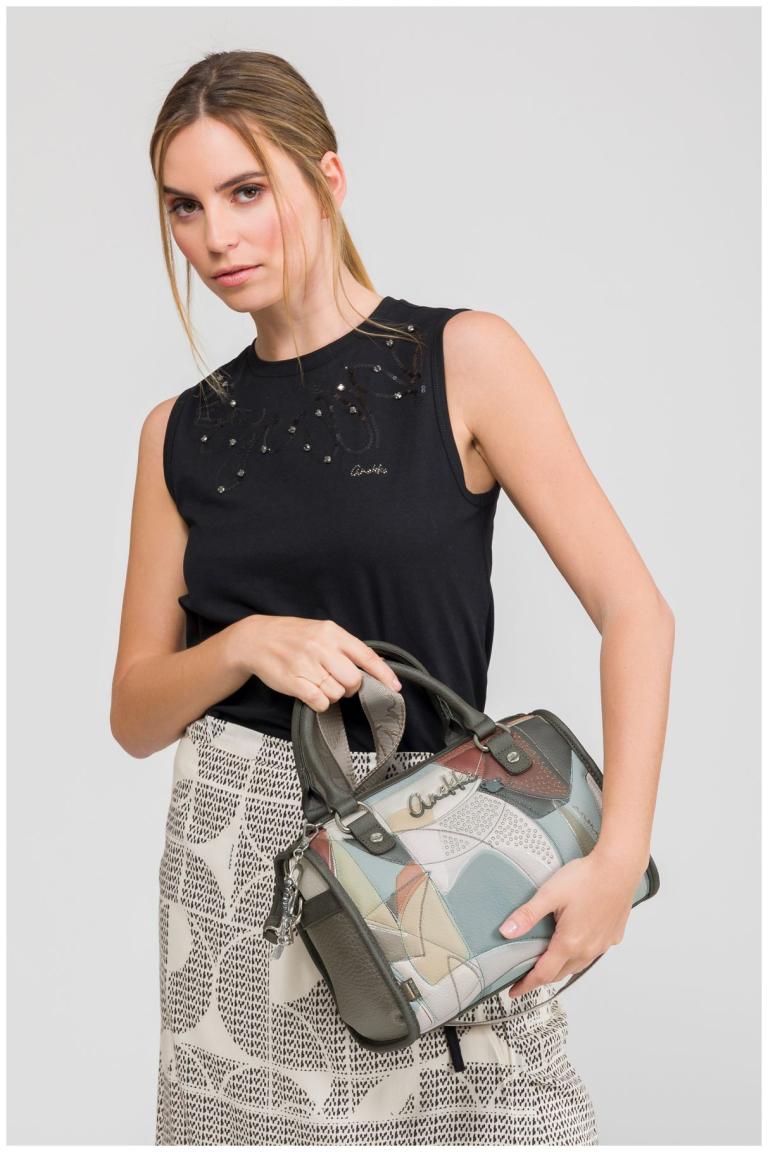 Anekke Kurzgrifftasche Sophia Auralis Bunt zarter Glitzer