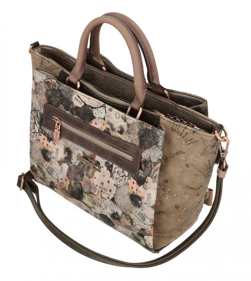 Anekke Kurzgrifftasche Space Stars Planets Universe Glitzer-Applikationen Anhänger