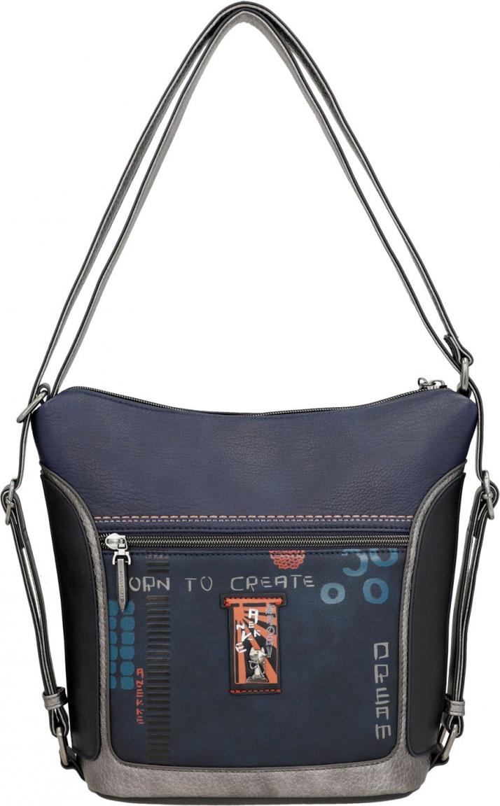 Anekke Kyomu 2-in-1 Schultertasche Rucksack dunkelblau