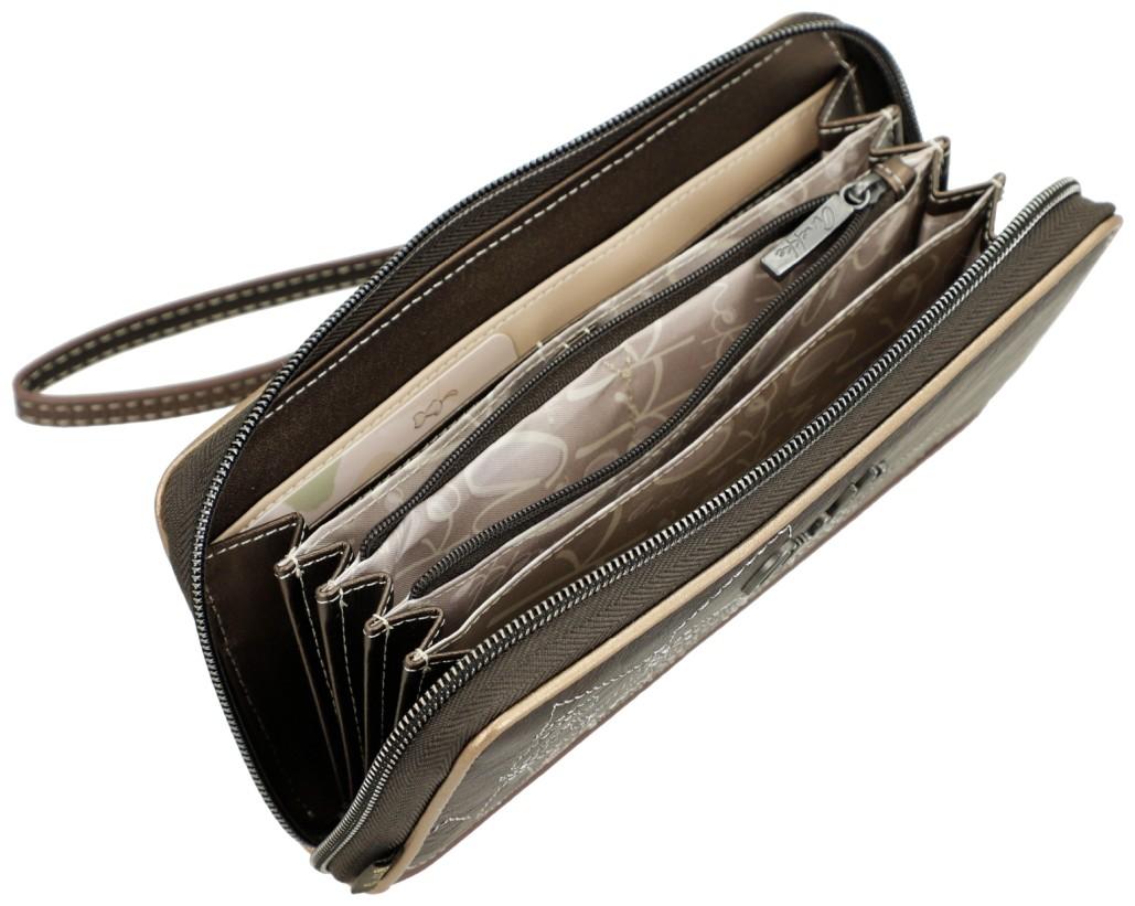 Anekke Longwallet Muse Bloom dunkelbraun Ziparound