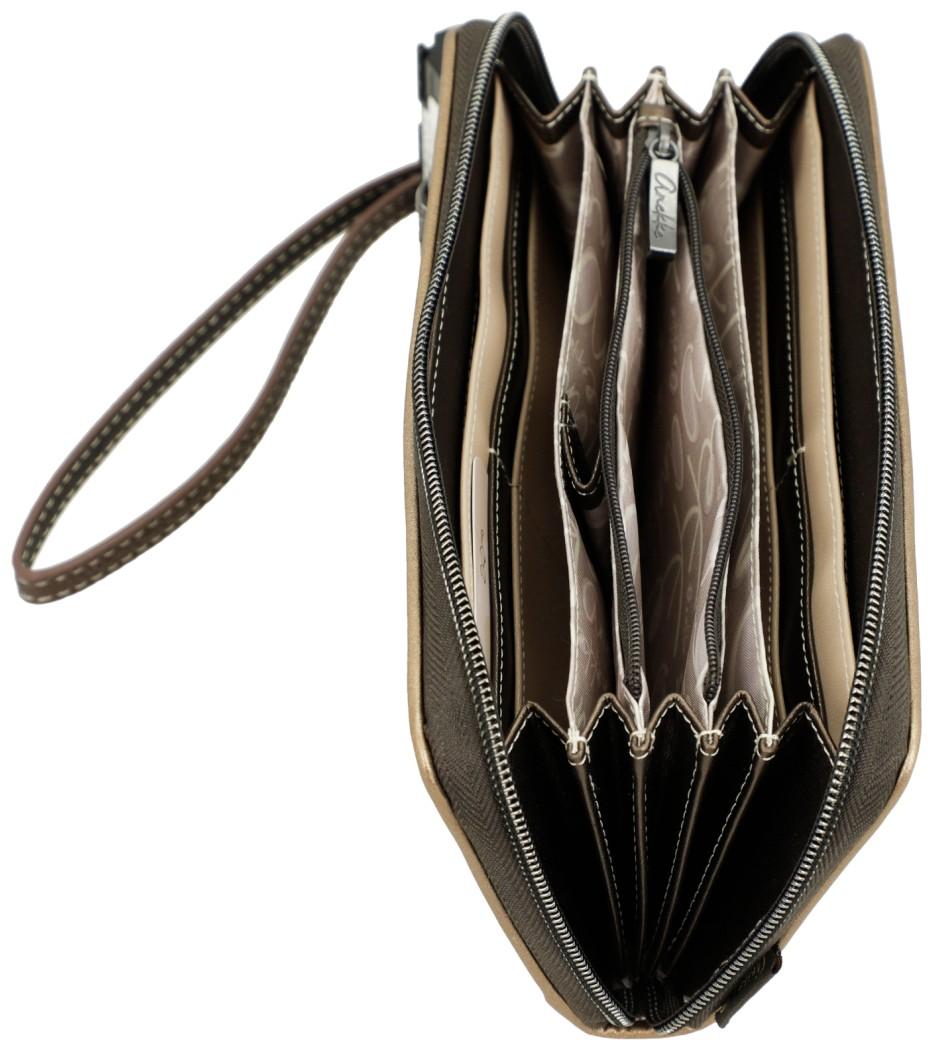 Anekke Longwallet Muse Bloom dunkelbraun Ziparound