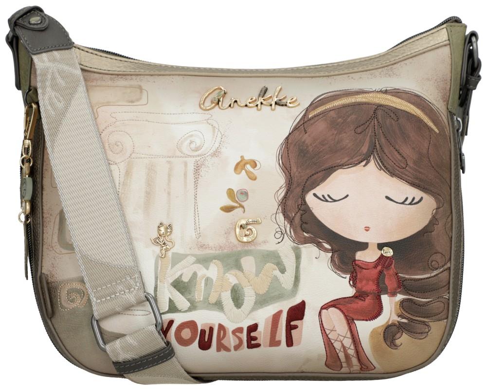 Anekke MUSE Damen Umhängetasche mit lieblichen Print Bunt