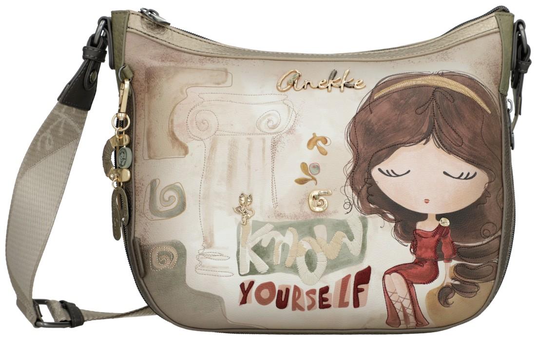 Anekke MUSE Damen Umhängetasche mit lieblichen Print Bunt