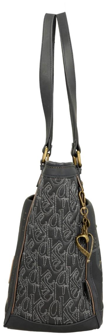 Anekke Mademoiselle Boutique Tote Bag dunkelblau Glitzer bestickt