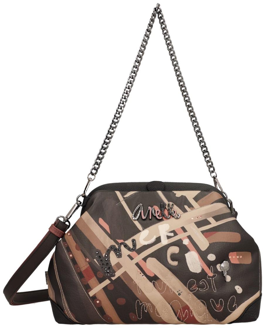 Anekke Mademoiselle Parisian Schultertasche Bügelverschluss dunkelbunt