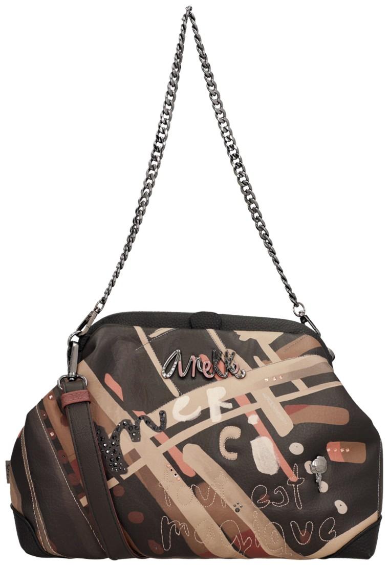Anekke Mademoiselle Parisian Schultertasche Bügelverschluss dunkelbunt