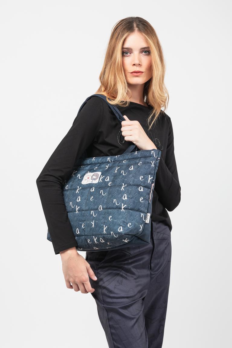 Anekke Mademoiselle Travel gepolsterte Henkeltasche Perlon blau