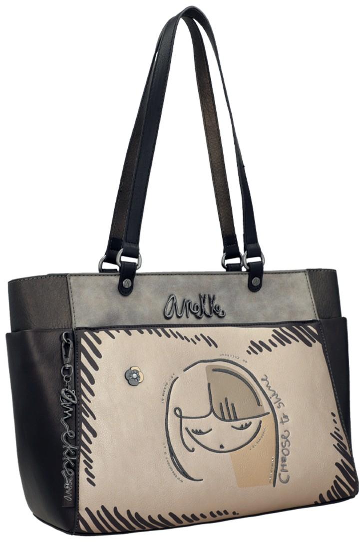 Anekke Mademoisselle Nature Koko großer Shopper metallic