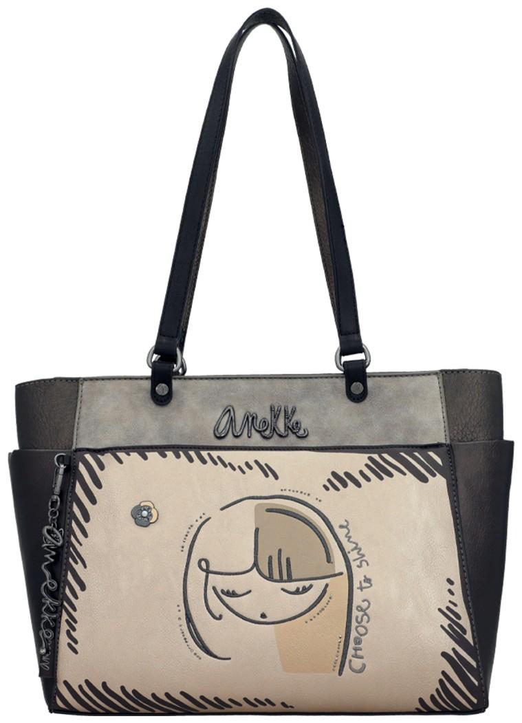 Anekke Mademoisselle Nature Koko großer Shopper metallic