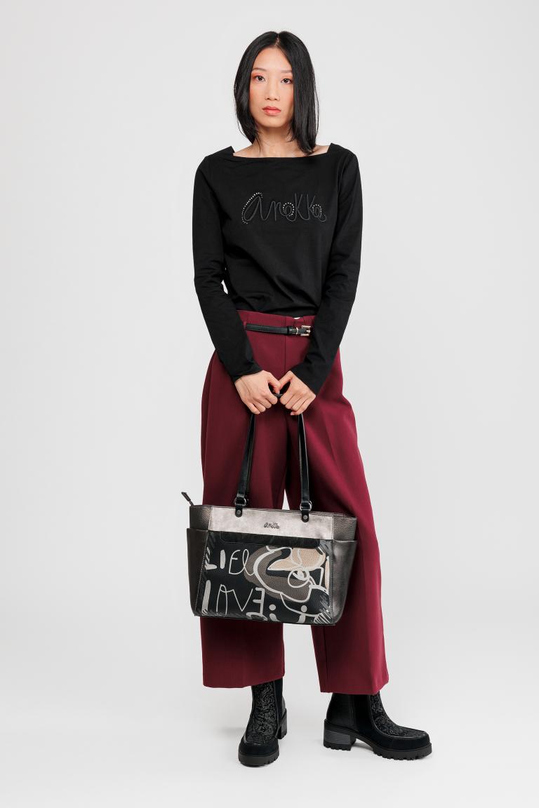 Anekke Mademoisselle Nature Koko großer Shopper metallic