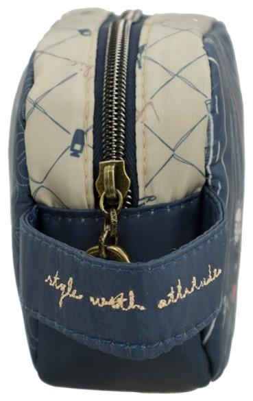 Anekke Makeup Bag Mademoiselle Travel Viaje Perlon Blau