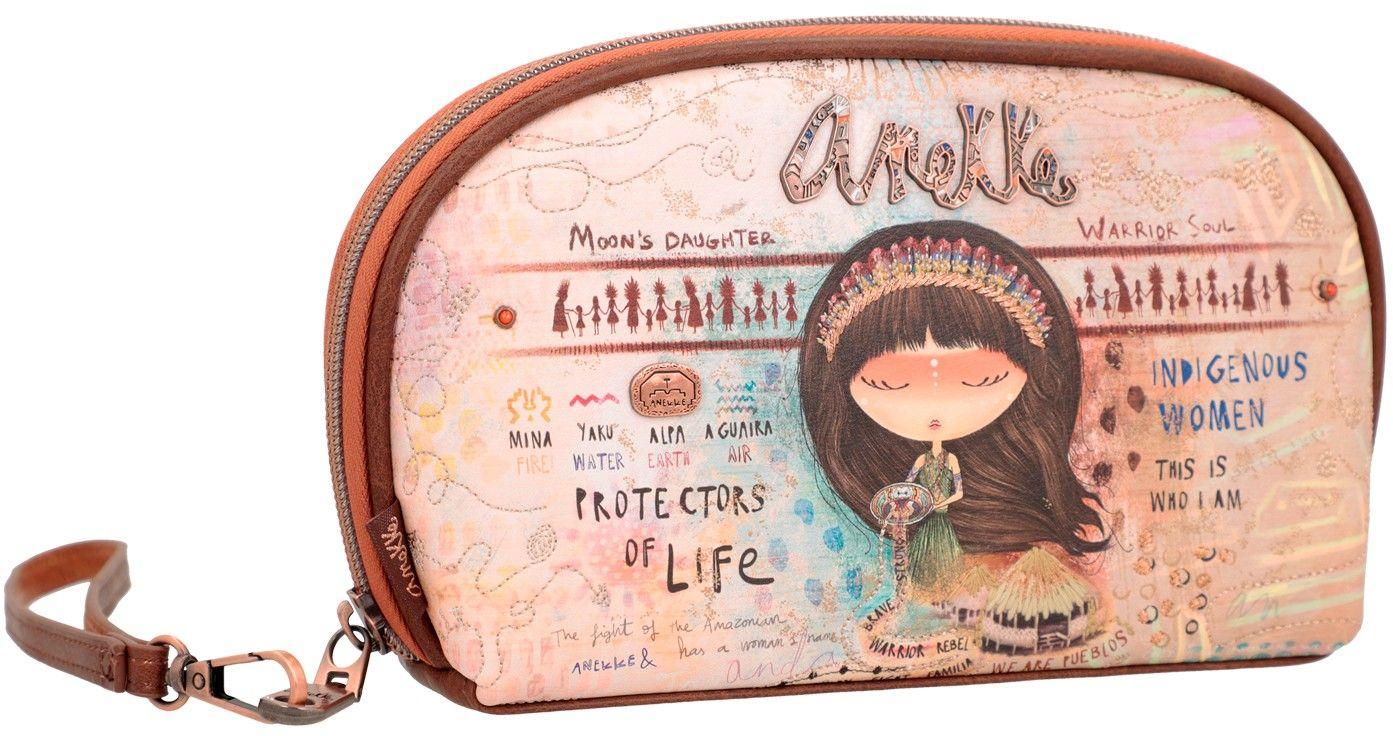 Anekke Menire Big Wallet mit Handschlaufe Bunter Print Kriegerin 