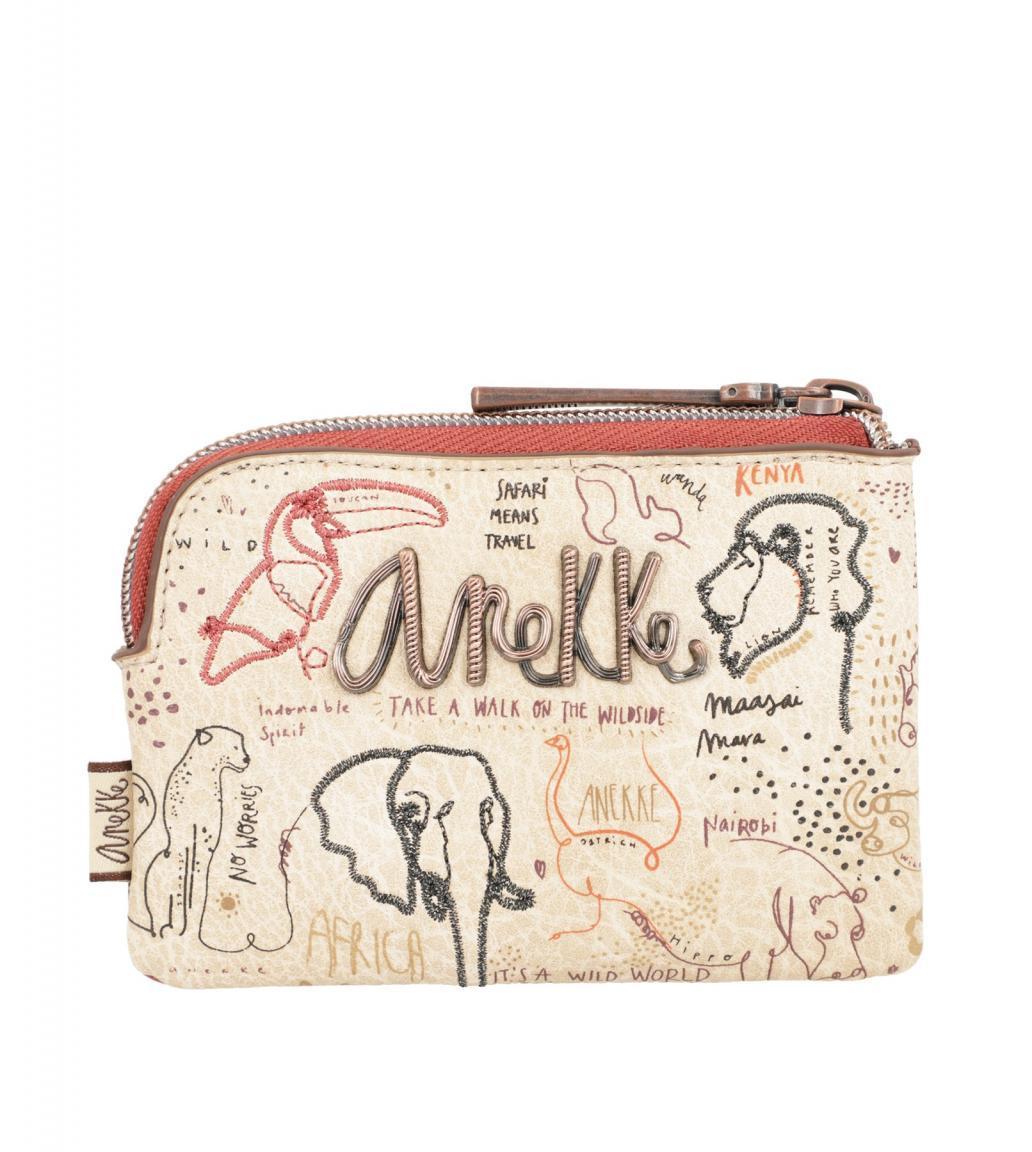 Anekke Münzbörse Kenya Safari Fusion bestickt Tiere beige