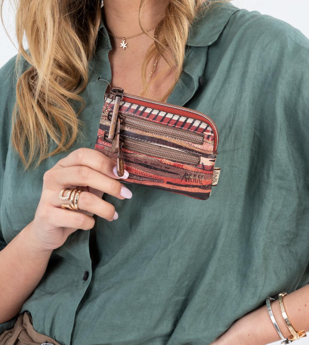 Anekke Münzbörse Kenya Safari Fusion bestickt Tiere beige