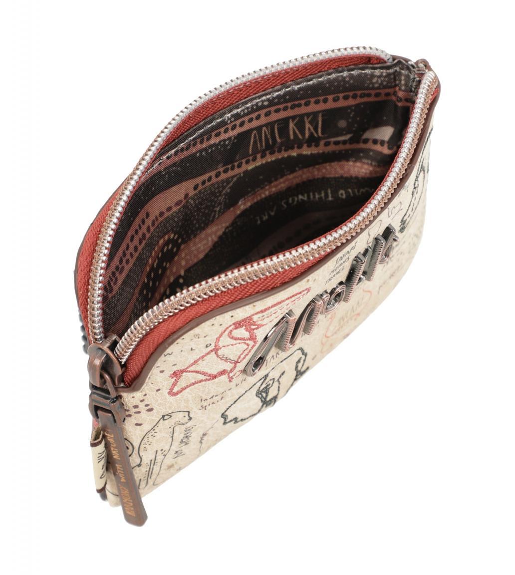 Anekke Münzbörse Kenya Safari Fusion bestickt Tiere beige