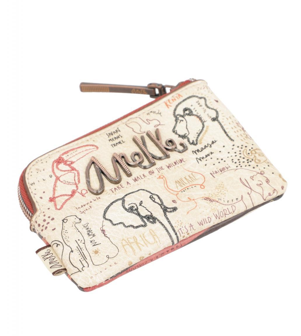 Anekke Münzbörse Kenya Safari Fusion bestickt Tiere beige