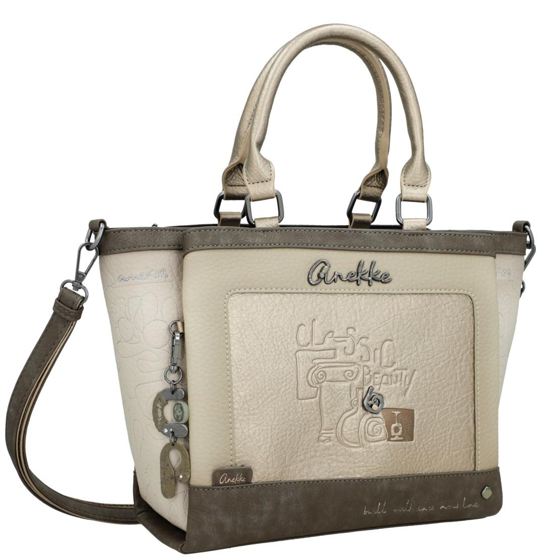 Anekke Muse Amphora Henkeltasche beige taupe Prägung