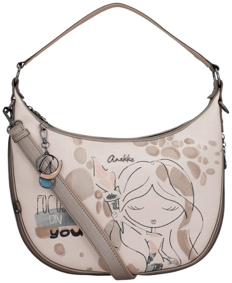 Anekke Muse Olympia Beuteltasche erweiterbar beige Print