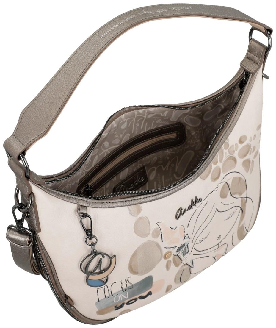 Anekke Muse Olympia Beuteltasche erweiterbar beige Print