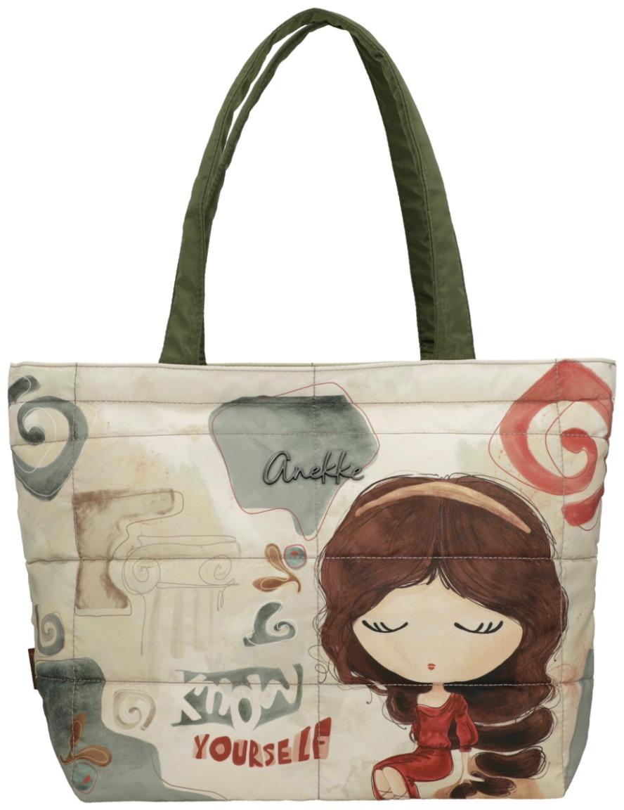 Anekke Muse abgesteppte Henkeltasche mit Print Perlon