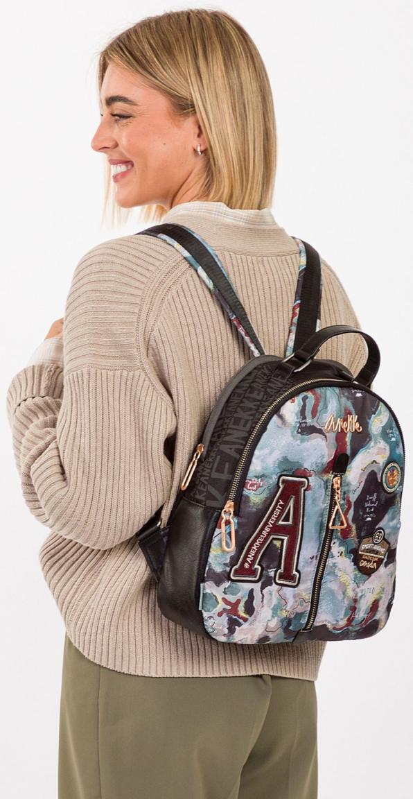 Anekke Nature Woods extravaganter Rucksack bunt Kanada Landkarte Eco friendly