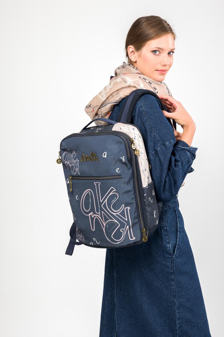 Anekke Nylonrucksack Handgepäck Mademoiselle Travel Viaje Blau