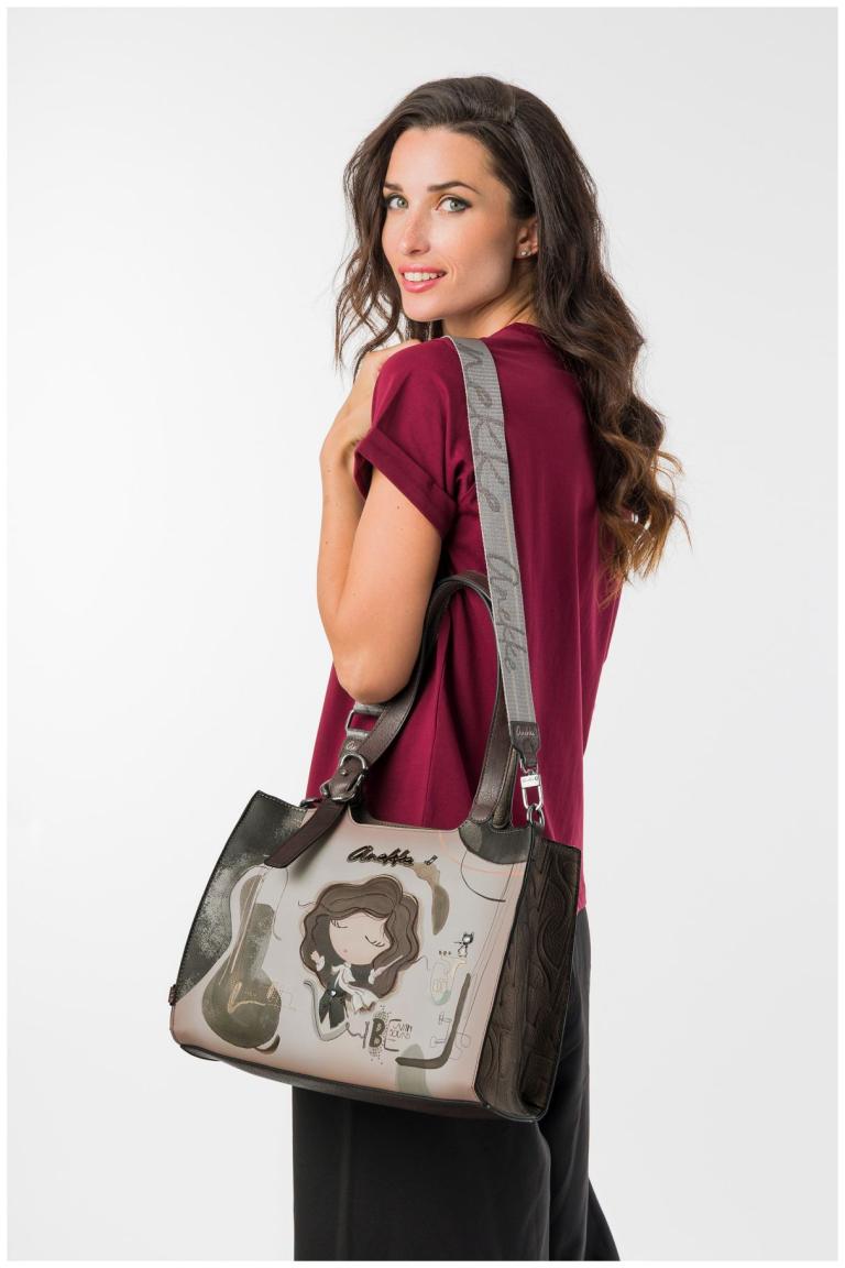 Anekke Orchestra Schultertasche Portrait - Silber