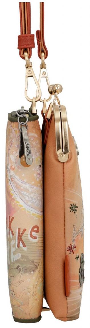 Anekke Peace and Love Camel 3in1 Crossbody Tasche abnehmbare Börse