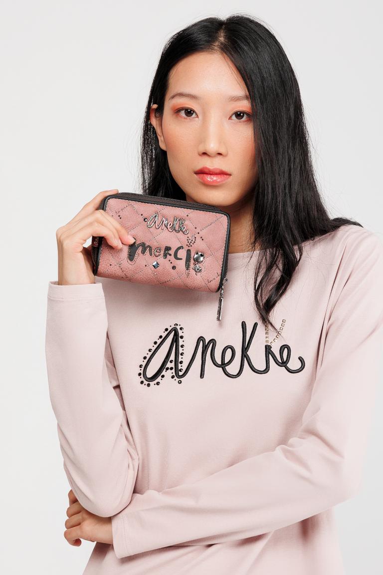 Anekke Portemonnaie Mademoiselle Parisian Altrosa Steppdesign