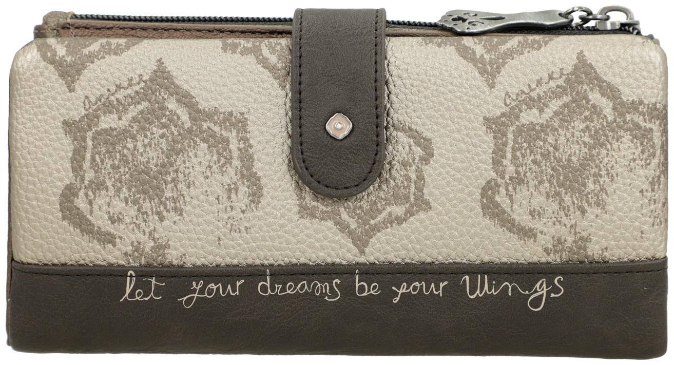 Anekke Real Geldtasche Glitzer beige taupe flexibel