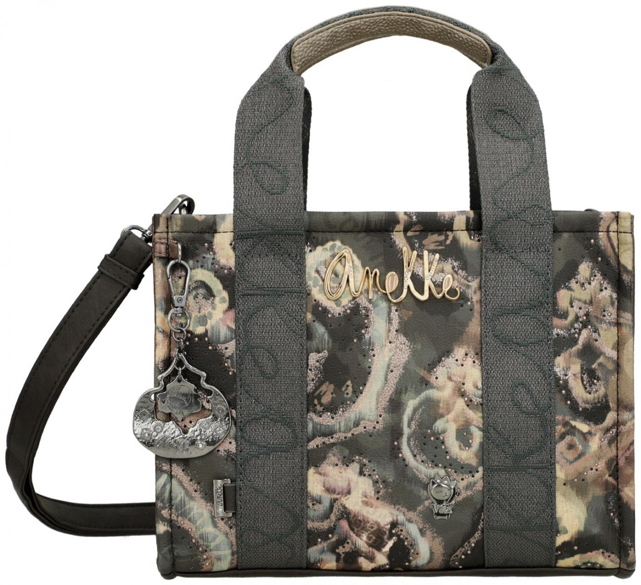 Anekke Real Manifesto Henkeltasche dunkelbunt Ziernieten