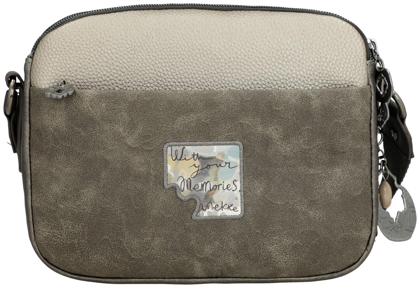 Anekke Real Überschlagtasche Print Stickerei Glitzer Beigetöne