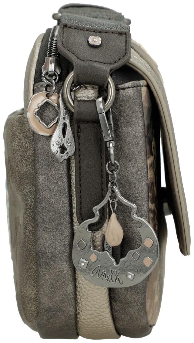 Anekke Real Überschlagtasche Print Stickerei Glitzer Beigetöne