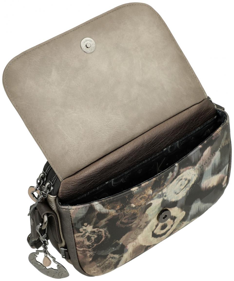 Anekke Real Überschlagtasche Print Stickerei Glitzer Beigetöne