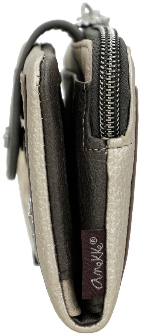 Anekke Real Wallet flexibel Glitzer beige taupe