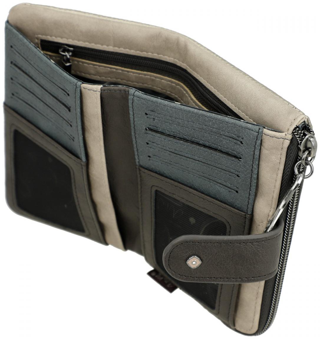 Anekke Real Wallet flexibel Glitzer beige taupe