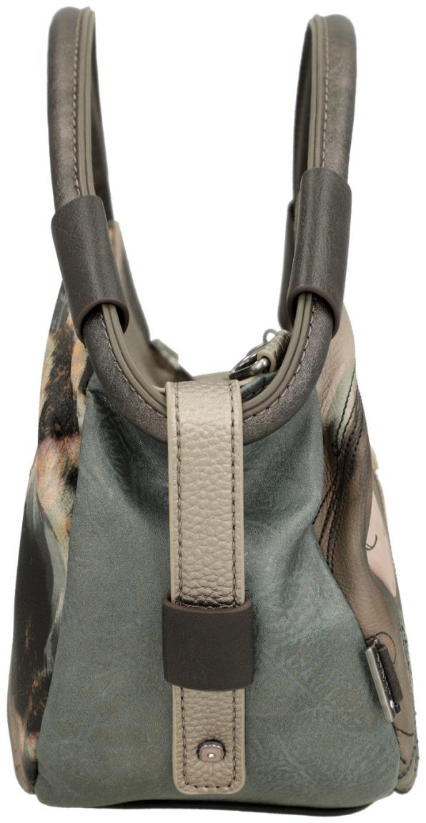 Anekke Real raffinierte Kurzgrifftasche beige bunt Glitzersteine