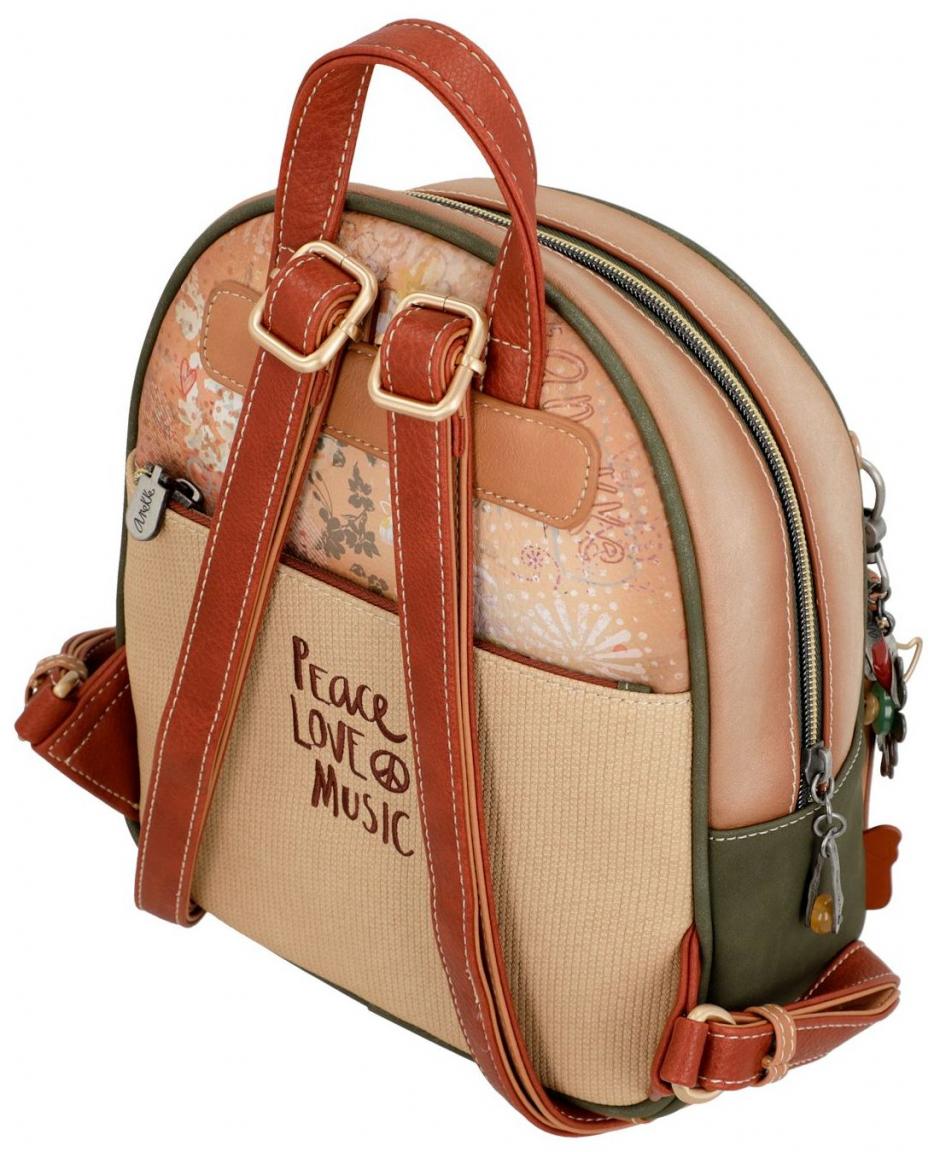 Anekke Rucksack Nieten Peace & Love Flowers Hippie Soul