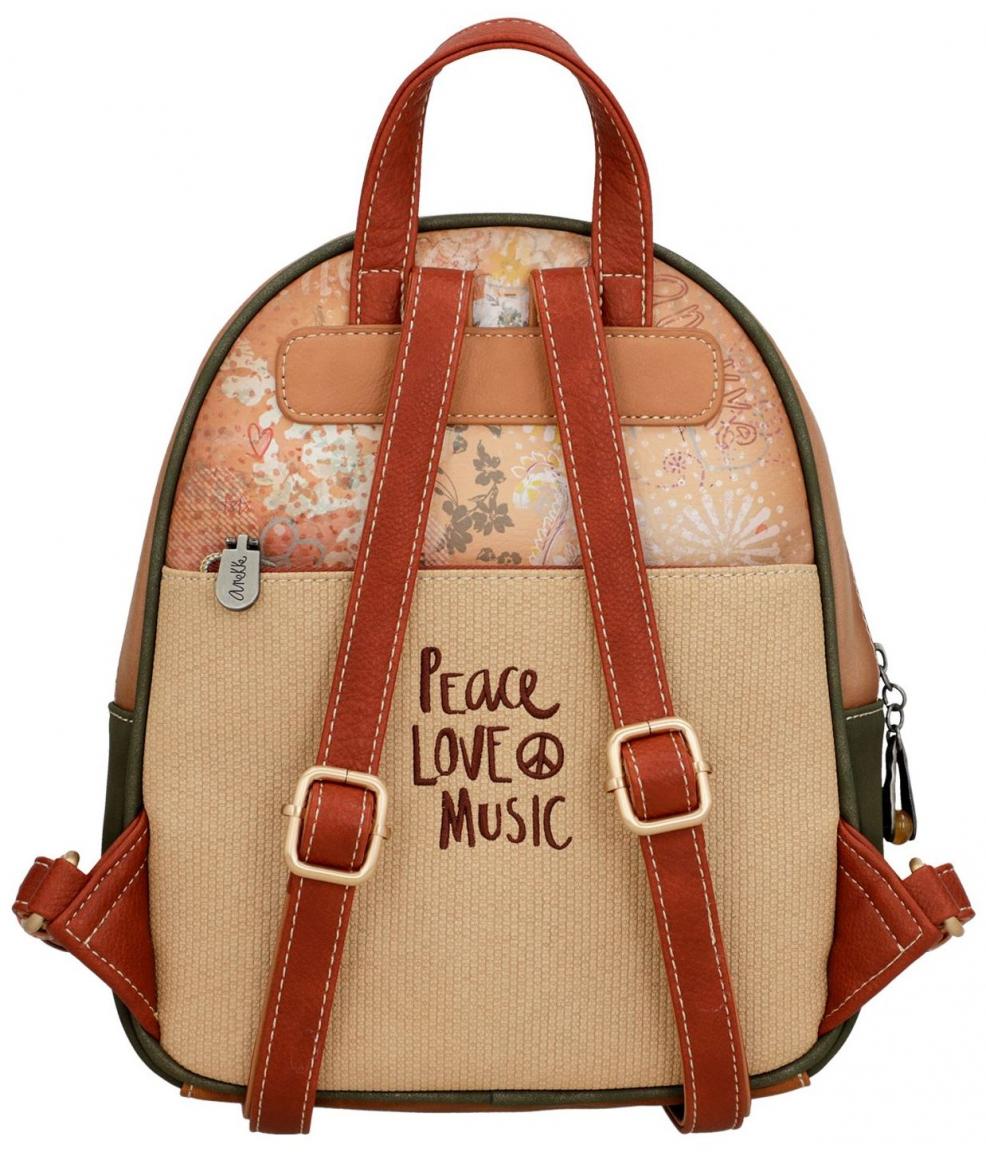 Anekke Rucksack Nieten Peace & Love Flowers Hippie Soul