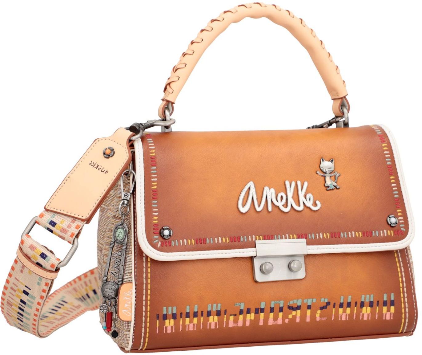 Anekke Satchel Vintage Braun Magic Souls Flechteinsatz