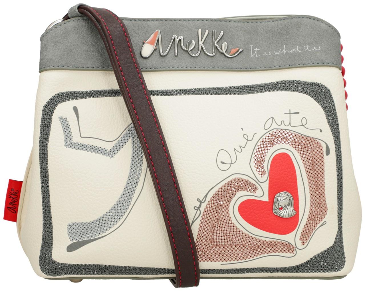 Anekke Schultertasche Alma Ole Miro Kunst Händeprint Hell