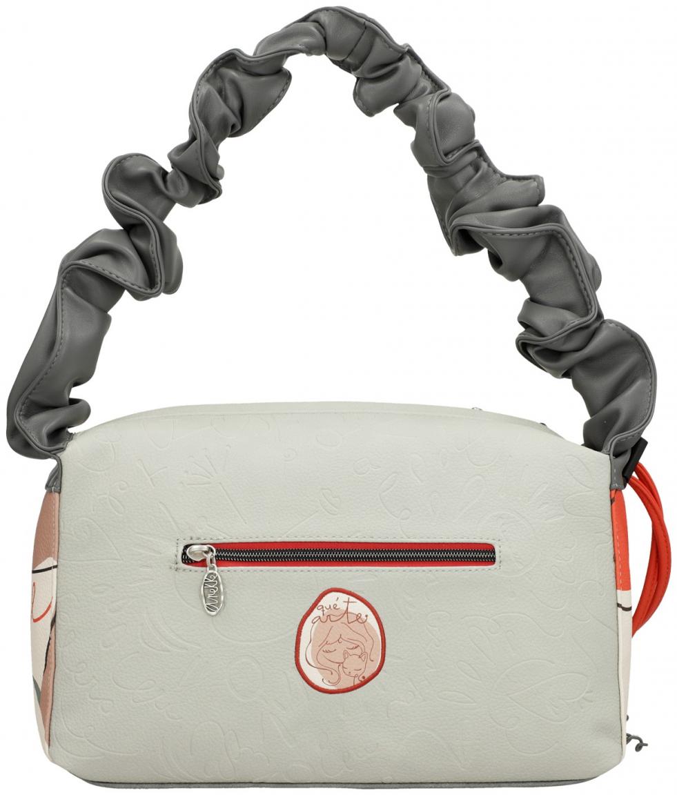 Anekke Schultertasche Alma Ole beige Joan Miro Ziernähte 