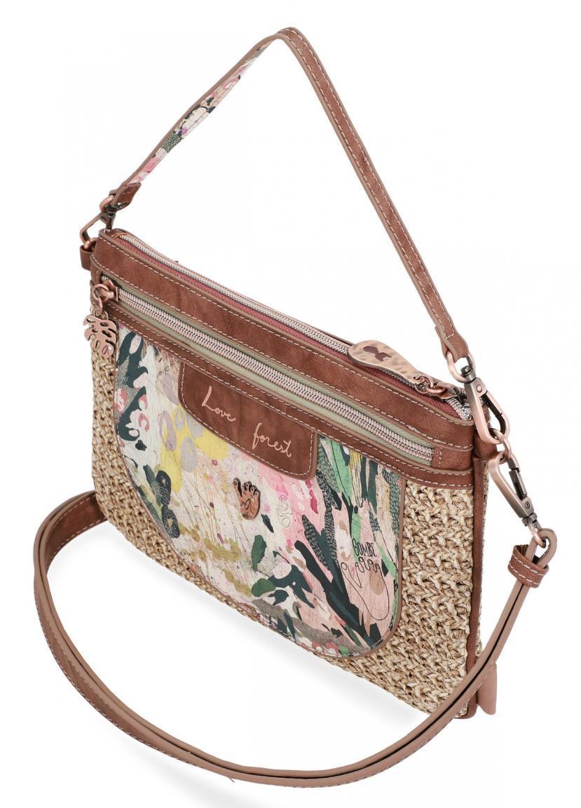 Anekke Schultertasche Clutch Jungle Nature Flechtoptik